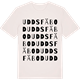 Vintage White t-shirt med Udds fäbod ordlek t-shirt