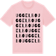 Pink Cotton t-shirt med Uggelbo ordlek t-shirt