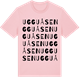 Pink Cotton t-shirt med Ugguåsen ordlek t-shirt