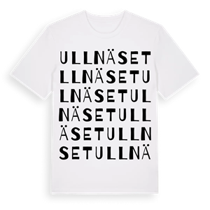 Ullnäset ordlek t-shirt – ekologisk bomull t-shirt från Pinshirt