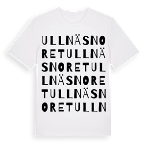 Ullnäsnoret ordlek t-shirt – ekologisk bomull t-shirt från Pinshirt