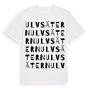 Ulvsätern ordlek t-shirt – ekologisk bomull t-shirt från Pinshirt