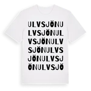 Ulvsjön ordlek t-shirt – ekologisk bomull t-shirt från Pinshirt