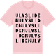 Pink Cotton t-shirt med Ulvsliden ordlek t-shirt
