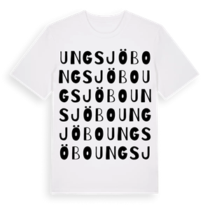 Ungsjöbo ordlek t-shirt – ekologisk bomull t-shirt från Pinshirt