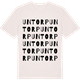 Vintage White t-shirt med Untorp ordlek t-shirt