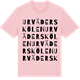 Pink Cotton t-shirt med Urväderskölen ordlek t-shirt