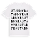 White t-shirt med Utanmyra ordlek t-shirt