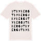 Vintage White t-shirt med Utbyberg ordlek t-shirt