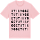 Pink Cotton t-shirt med Uti Bygget ordlek t-shirt