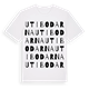 White t-shirt med Utibodarna ordlek t-shirt