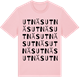 Pink Cotton t-shirt med Utnäs ordlek t-shirt