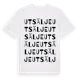 White t-shirt med Utsälje ordlek t-shirt