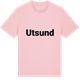 Pink Cotton t-shirt med Utsund fetstil t-shirt