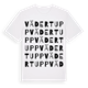 White t-shirt med Vädertupp ordlek t-shirt