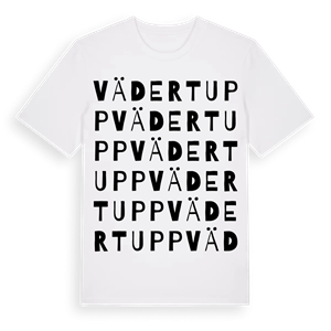 Vädertupp ordlek t-shirt – ekologisk bomull t-shirt från Pinshirt