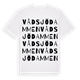 White t-shirt med Vådsjödammen ordlek t-shirt