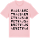 Pink Cotton t-shirt med Vajsarvet ordlek t-shirt
