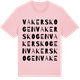 Pink Cotton t-shirt med Vakerskogen ordlek t-shirt