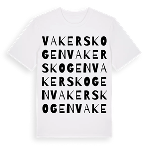 Vakerskogen ordlek t-shirt – ekologisk bomull t-shirt från Pinshirt