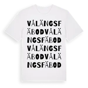 Vålängs Fäbod ordlek t-shirt – ekologisk bomull t-shirt från Pinshirt