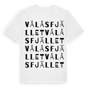 Vålåsfjället ordlek t-shirt – ekologisk bomull t-shirt från Pinshirt