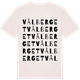 Vintage White t-shirt med Vålberget ordlek t-shirt