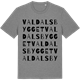 Mid Heather Gray t-shirt med Valdalsbygget ordlek t-shirt