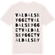 Vintage White t-shirt med Valdalsbygget ordlek t-shirt