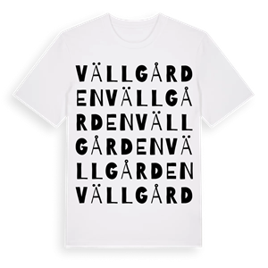 Vällgården ordlek t-shirt – ekologisk bomull t-shirt från Pinshirt