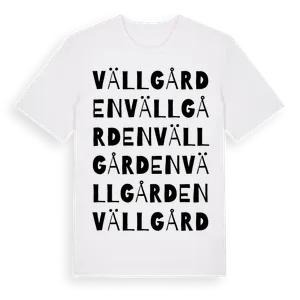 Vällgården ordlek t-shirt – ekologisk bomull t-shirt från Pinshirt