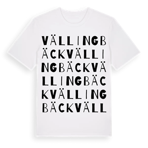 Vällingbäck ordlek t-shirt – ekologisk bomull t-shirt från Pinshirt