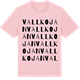 Pink Cotton t-shirt med Vallkojan ordlek t-shirt
