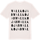 Vintage White t-shirt med Vallkojan ordlek t-shirt