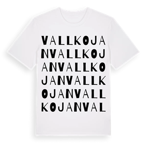 Vallkojan ordlek t-shirt – ekologisk bomull t-shirt från Pinshirt