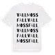 White t-shirt med Vallmossfall ordlek t-shirt
