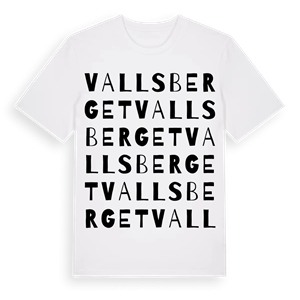 Vallsberget ordlek t-shirt – ekologisk bomull t-shirt från Pinshirt