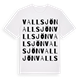 White t-shirt med Vallsjön ordlek t-shirt