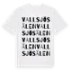 White t-shirt med Vallsjösälen ordlek t-shirt