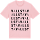 Pink Cotton t-shirt med Vallsta ordlek t-shirt