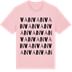 Pink Cotton t-shirt med Van ordlek t-shirt