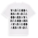 White t-shirt med Vanåbodarna ordlek t-shirt