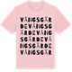 Pink Cotton t-shirt med Vångsgärde ordlek t-shirt