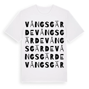 Vångsgärde ordlek t-shirt – ekologisk bomull t-shirt från Pinshirt
