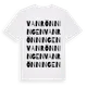 White t-shirt med Vanrönningen ordlek t-shirt