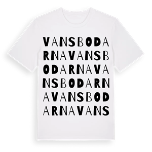 Vansbodarna ordlek t-shirt – ekologisk bomull t-shirt från Pinshirt