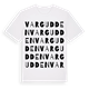 White t-shirt med Vargudden ordlek t-shirt