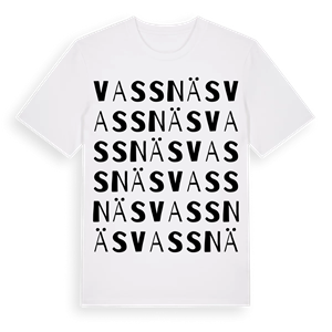Vassnäs ordlek t-shirt – ekologisk bomull t-shirt från Pinshirt