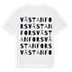 White t-shirt med Västanfors ordlek t-shirt