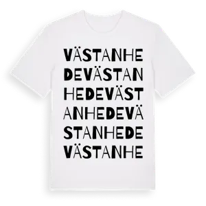 Västanhede ordlek t-shirt – ekologisk bomull t-shirt från Pinshirt